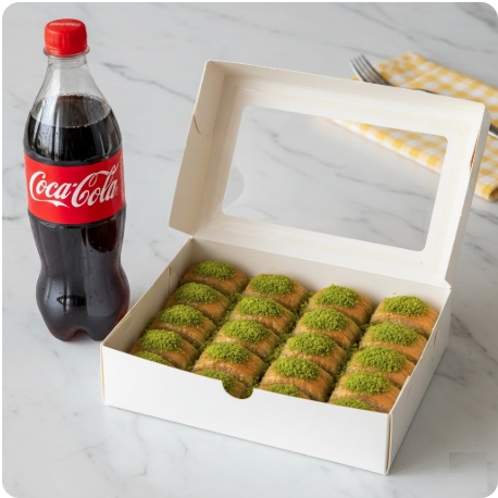 1000 Gr Fıstıklı Baklava 1 Litre Cola Antalya pasta