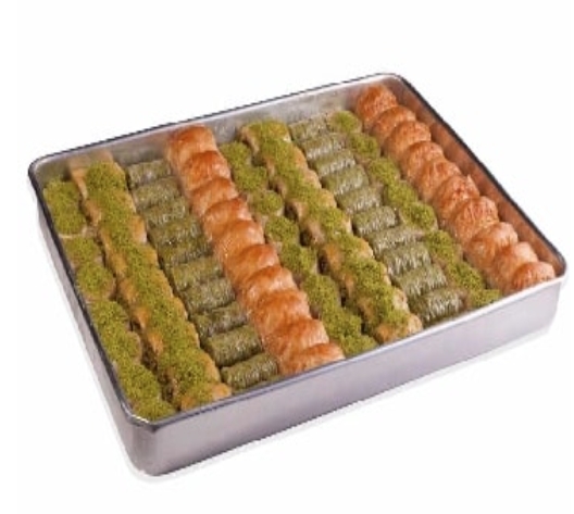 2500 Gr ( 2.5 Kg ) Karışık Cevizli ve Fıstıklı Baklava Antalya pasta