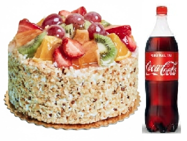 4 kişilik Karışık meyveli pasta 1 lt cola Pastaneci Antalya pasta