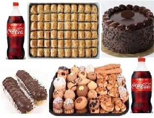 En Sevilen Tatlılar Paketi Yaş Pasta Baklava Ekler ve Kuru Pasta Antalya pasta