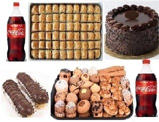 En Sevilen Tatlılar Paketi Yaş Pasta Baklava Ekler ve Kuru Pasta Antalya pasta