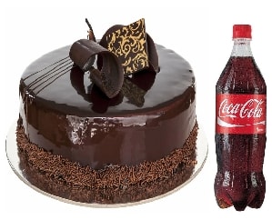 Klasik Çikolatalı Pasta Cola Hediyeli Antalya pasta