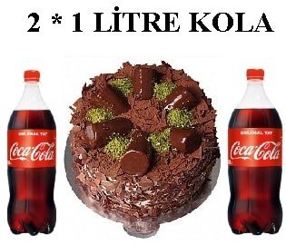 Muzlu Çikolatalı Pasta ve Çift Cola Avantaj Paketi Antalya pasta